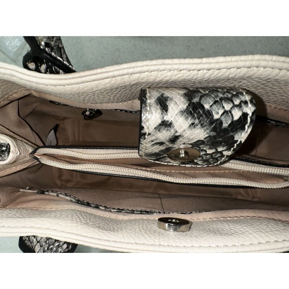 Dana Buchman Purse Snake Animal Print Trim Faux Leather - Picture 8 of 16
